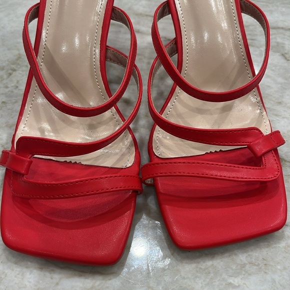 SHEIN Strappy Stiletto‎ Mules | Red | Size 9 (CN 42) - Picture 8 of 12